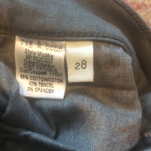 rag & bone skinny olive army green denim mid-rise jeans 28 - Picture 5 of 8